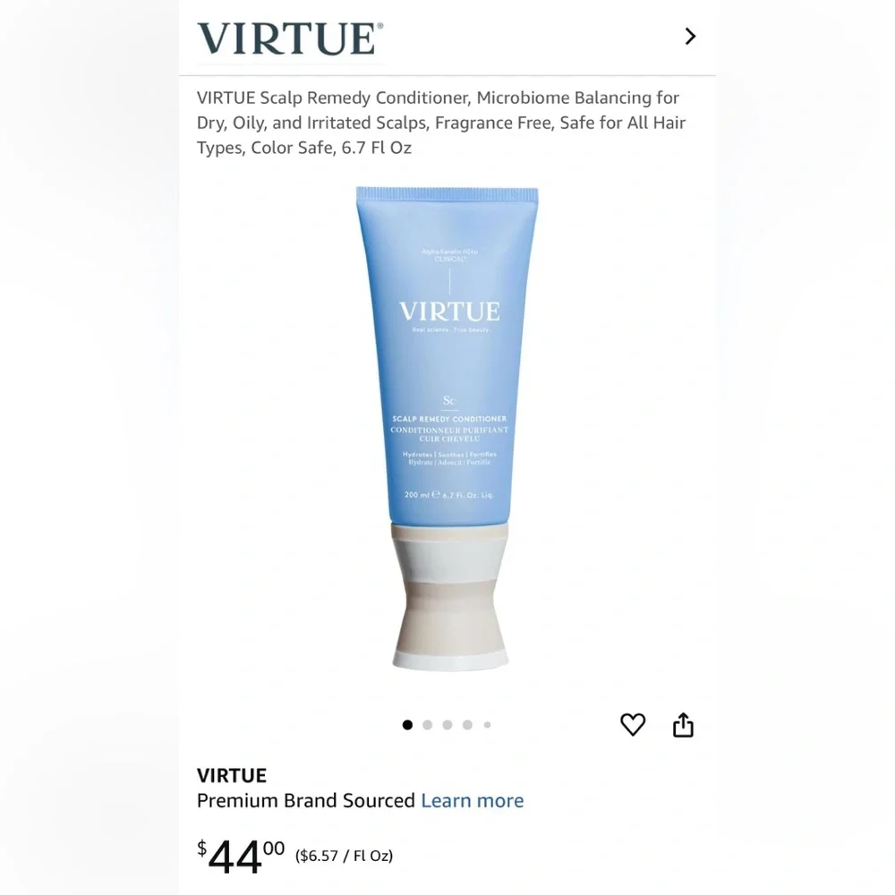 BRAND NEW ITEM! $44 STORES! VIRTUE Scalp Remedy Conditioner
